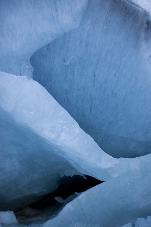 The lower end of the Morteratsch Glacier in the Engadine, Switzerland